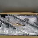 12 Pack L22 x H 12" Black Heavy Duty Shelf Brackets with Screws Metal Shelf Brackets Shelf Support Angle Brackets for Shelves L Brackets Heavy Duty Floating Shelf