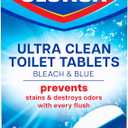 Clorox Ultra Clean Toilet Tablets Bleach & Blue, Rain Clean Scent, 2.47 Ounces Each, 4 Count
