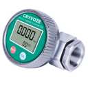 1 Inch Digital Water & Fuel Flow Meter with 3/4 Inch Adapters, EMI Protection, Waterproof, 2.4-26.4 GPM Inline NPT Thread Fuel Meter for Gasoline, Gas Oil, Water, and Other Liquids.