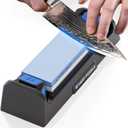 Sharp Pebble Premium Whetstone Knife Sharpening System – 1000/6000 Grit Whetstone Knife Sharpener Kit with Angle Guide & Non-Slip Bamboo Base – Guided Beginner Instructions