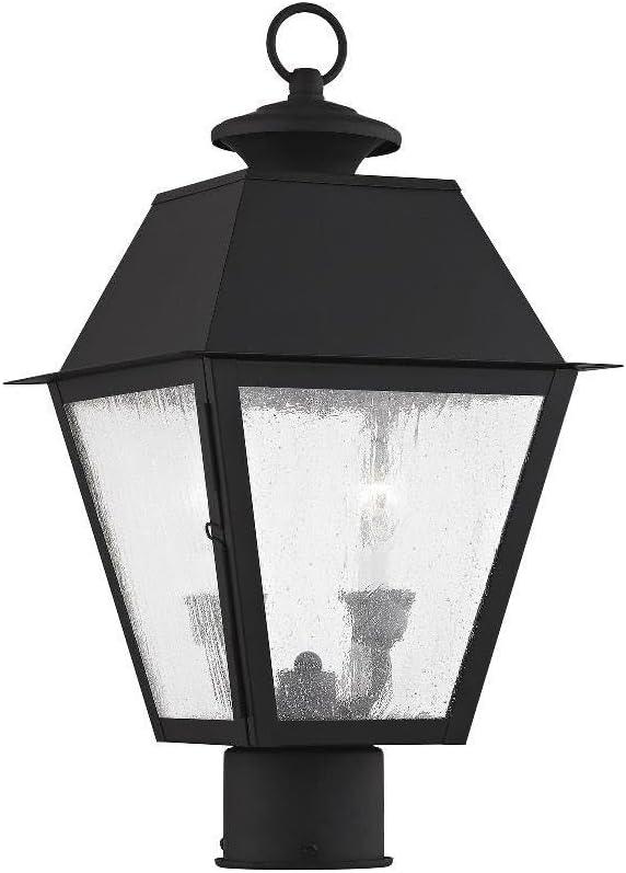 Livex Lighting 2166-04 Mansfield 2-Light Outdoor Post Head, Black