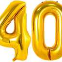 Amazon.com: Large Gold 40 Balloon Number, 40th Birthday Decorations, Foil Mylar Big Helium Numbers Balloons for Birthday Anniversary Decorations Party Supplies : Toys & Games