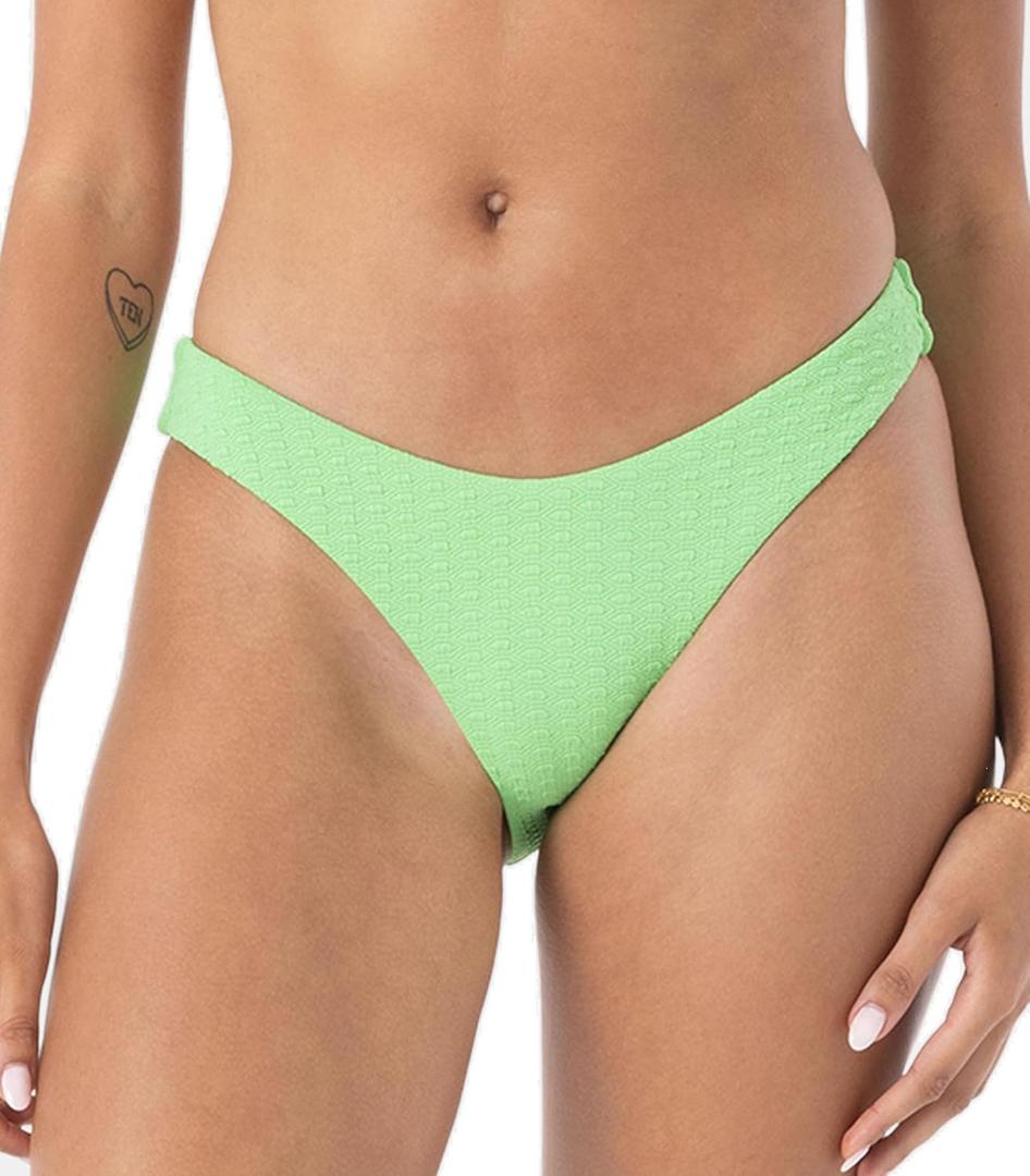 Roxy Women's Bikini Bottoms  Low Rise, Swimwear, UPF+50, Pool, Surfing, Swimming, Beachwear (Large, Green)