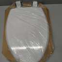 Mayfair Cassel Slow Close Toilet Seat, Easy Clean, Non Slip Premium Wood Seat, Easy Install, Made in USA, Elongated, White