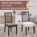 DREAHOTEXTIL Stretch Seat Covers for Dining Room Chairs Set of 6,Dining Chair Covers, Kitchen Chair Covers,Removable Washble Dining Room Chair Seat Cover,Chair Slipcovers Protector (Beige)
