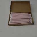 Macarrie 24 Pack Flameless Taper LED Candles - 11 Inch Long, Flickering, Battery Operated, Fake Candles for Wedding, Christmas (Pink)