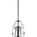 JONATHAN Y 13" Chrome/White Modern Industrial Iron LED Dome Pendant Light, Adjustable Hanging Fixture for Kitchen Island or Entryway, White Metal Shade, LED Bulb Included (JYL9536C)