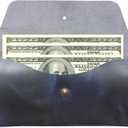 Succor Genuine Leather Utility Pouch - Leather Cash Envelope Wallet & Money Holder, Reusable Budget Organizer & Retro Clutch for Men & Women - 7.5x3.5 inch, Blue