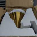 Retro Metal Cone Sconce Light - Modern Gold Wall Sconce with Metal Shade, Wall Mount Lighting for Bedroom, Hallway, Living Room (10.5W x 10.5" L x 12.5" H Black Plate and Gold), 11 inch