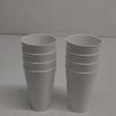 Grow Forward Premium Wheat Straw Cups - 20 oz Unbreakable BPA Free Hard Plastic Cups - Reusable Lightweight Plastic Drinking Glasses for Kitchen, Outdoor, Water, Camping, RV - Arctic