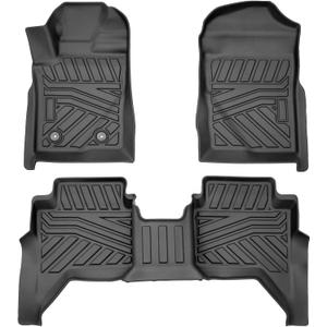 Cartist Floor Mats Fit for Ford Ranger 2024 2025 2026 SuperCrew Cab, All Weather Car Mats for Ranger Accessories, Heavy Duty Black Floor Liner
