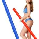 2 Pack Jumbo Pool Noodles Floating Pool Noodles Foam Tube Large Hollow Floating Training Device Swimming Craft Projects Padding Bumper(50 x 4.5 Inch,Red and Blue)