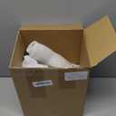 Havawish 6 Sets Limoncello Swing Top Glass Bottles for Homemade 8 oz Flip Clear Top Lemoncello Bottles with Labels Stoppers for Home Brewing Gifts Wedding Housewarming Party Favors(Square)