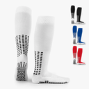 LUX Anti Slip Soccer Knee Socks,Non Slip Football/Basketball/Hockey Sports Grip Socks White No Size