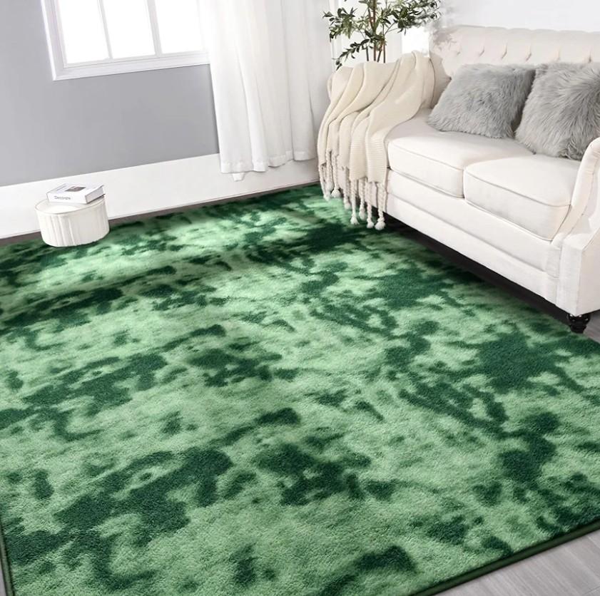 Large Ultra Soft Modern Area Rugs for Living Room Bedroom, 6x9 Feet Tie-Dyed Green Thickened Memory Foam Indoor Carpets, Non-Slip Comfy Rug for Boys Girls Nursery Room Home Decor Large Ultra Soft Modern Area Rugs for Living Room Bedroom, 6x9 Feet Tie-Dyed Green Thickened Memory Foam Indoor Carpets, Non-Slip Comfy Rug for Boys Girls Nursery Room Home Decor