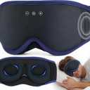 MUSICOZY Sleep Mask with Bluetooth Headphones, 3D Wireless Sleeping Eye Masks, Bluetooth Eye Masks 14-Hour Playtime, Ultra-Soft Breathable, Perfect for Side Sleepers, Women Men(Ocean Blue)