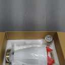 Bathroom Light Fixtures, Brushed Gold Vanity Lights with Flared White Fabric Shade, 3 Light Wall Sconce, Modern Sconces Wall Lighting for Hallway Bedroom, VL837-BG-3