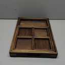 Kichvoe 1set Wooden Serving Capacity Snack and Tea Tray for Fruits Desserts and More Sturdy Natural Design for Home Gatherings Parties and Restaurants