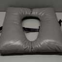 MINIVON Bedside Commode Cushion, Universal Fit, Commode Seat Cushion for Elderly, Soft Seat Pad Cover Toilet Seat, Padded Camping Toilet, Commode Chair Cushion 17" x 17" with Fixing Straps