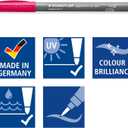 STAEDTLER Pigment Arts Multi Ink Brush Pen: 60 Colors, Fiber-Tip Pens With Brush Nib, Permanent, Waterproof, No Bleed Pens for Journaling, Coloring, Hand Lettering, Mixed Media