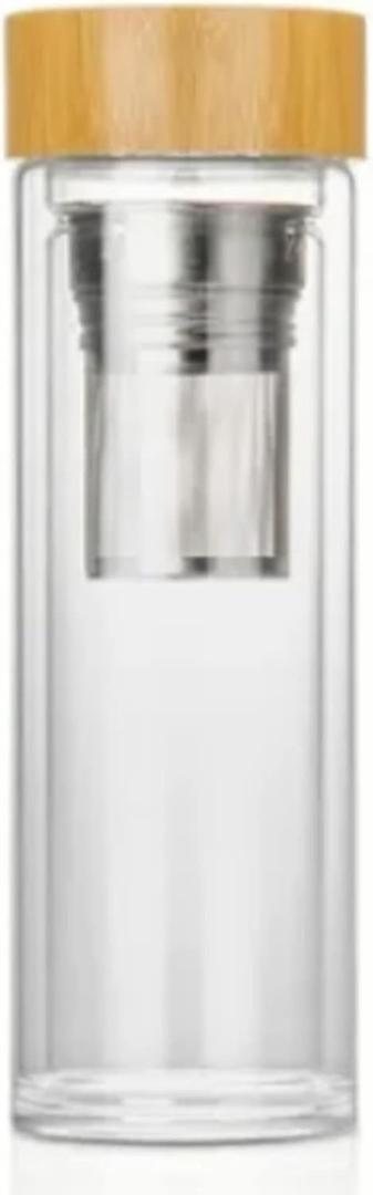 400ml Glass Tea Infuser Bottle, Portable Insulated Glass Tea Bottle with Filter Protective Sleeve for Those Who Like to Drink