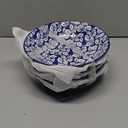 Selamica Porcelain 40oz Large Bowls 9 inch Big Pasta Salad Bowls, Microwave and Oven Safe, Vintage Blue, Set of 6