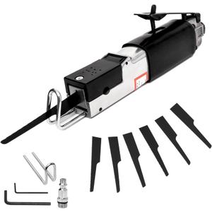 Air Reciprocating Saw Body Saws Tool with 6 Blades, Lightweight 1/4 Inlet Thread Air Saw for Metal Sheet Cutting, Ideal for Workshop, Auto Repair