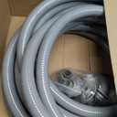 1inch 50ft Electrical Conduit Kit,Liquid-Tight Conduit and Connector
Flex Conduit Kit with 5 Straight 3 Angle Fitting Included,Flexible Non-Metallic Liquid Tight Electrical Conduit(1"Dia,50FT