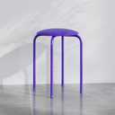 VECELO 6-Piece Stacking Stools, 17 Inch Standard Height, Padded Seat & Steel Legs, Portable Stackable Decoration Stools for School Classroom and Office Use, Purple, 11.7 inches x 11.7 inches x 17 inches