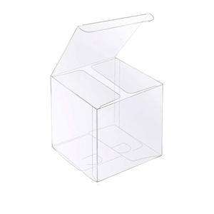 50 PCS Clear Favor Boxes,4 x 4 x 4 inch Plastic Clear Gift Boxes for Wedding,Birthday,Easter Mother's Father's Day Party,Caja Transparente Para Regalo