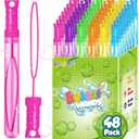 Bubble Wand, 48 Pcs Bubble Wands Bulk in 6 Colors, Bubble Party Favors for Kids, Summer Toys, Indoor Outdoor Activity, Themed Birthday, Wedding, for Girls & Boys