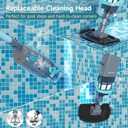 Cordless Handheld Pool Vacuum for Above & Inground Pools, with 23.5 Gal/Min Suction, 60 Min Runtime, Dual-Phase Cleaning System,65in Telescopic Pole, for Spas & Hot Tubs, Jet Black(New Version)