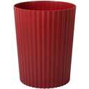 JiatuA Small Can Plastic Wastebasket Round Garbage Container Bin for Bathroom, Kitchen, Bedroom, Home Office, College Dorm, Dark Red (1.8 Gallons)