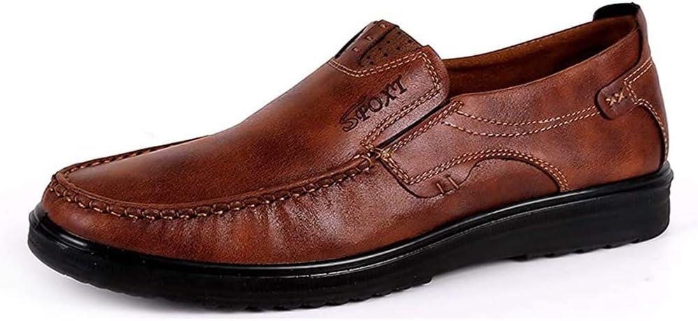 Asifn Men Casual Driving Shoes Leather Penny Loafers Slip Ons Outdoor Boat Walking Comfortable Walking Flats Breathable Brown(11.5 M US)
