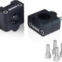 Universal Motorcycle Handlebar Risers for 1-1/8" 28mm 7/8" 22mm - Dirt Bike Handlebars Clamp Riser Supermoto Motocross (Black)