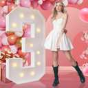 Marquee Numbers, 4FT Marquee Light up Numbers,LED Light Up Number 3- DIY Party decorations, elevate your events with marquee letters 4 feet tall, perfect for Party, Birthday, Baby Shower (4FT, Number 3)