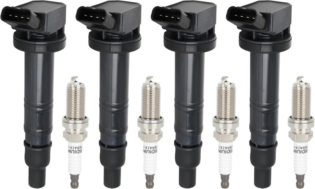 ECCPP 4 ignition coils with 4 iridium Spark Plugs,UF495,coils packs,for Toyota,for 4Runner 2003-2009,Tundra 2005-2011,4.0L,UF495 C1426 90919T2006