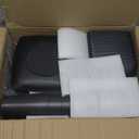 Teivio 40-piece Plastic Wheat Straw Square Dinnerware Set,Service for10, Unbreakable Dinner Plates, Salad Plates, Snack Bowls, Tumblers 13.5 oz, Dishwasher Safe, Kitchen Outdoor Camping Dish, Black