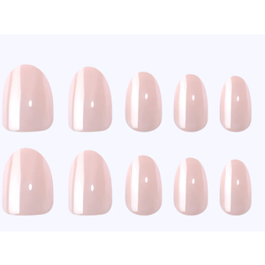 Oval Press on Nails Short Fake Nails, Press on Almond False Nail Full Cover Acrylic Nail for Women and Girls