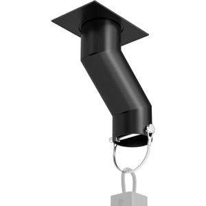 Black Metal Rain Chain Gutter Adapter for Gutter Downspout Connect Rain Chain Installation