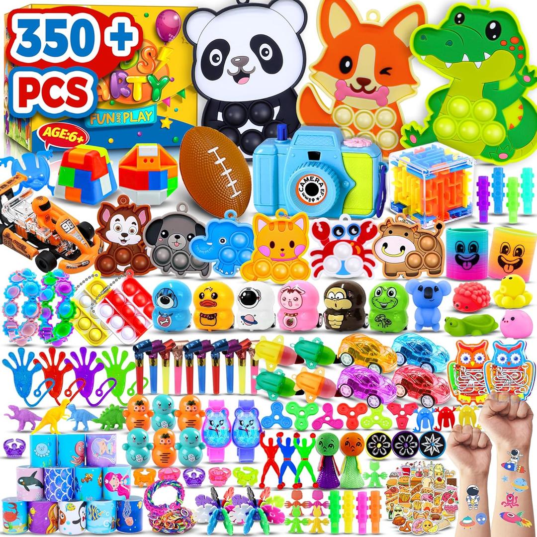 350 PCS Party Favors for Kids, Fidget Toys Bulk, Easter Eggs Fillers, Treasure Box Toy for Classroom Prizes, Goodie Bags Stuffers Birthday Carnival Prize, Pinata Filler Stuffers