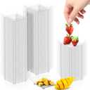 200 Pcs Mini Dessert Plates, Clear Disposable Plastic Tray, Mini Plastic Dish for Sauce, Dessert, Fruit or Appetizer(2.4'')