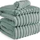 Bedsure GentleSoft Mallard Green Fleece Blanket for Couch - Cozy Soft Blankets for Women, Cute Small Throws for Girls, 90x90 Inches