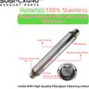 Exhaust Resonator, Straight Gasflow Design, Quiet and Deep Sound Muffler, Made of 100% Stainless (2.25X 18/22 )