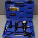 Coolant Vacuum Refill Kit, Cooling System Radiator Vacuum Purge & Fill Tool Kit, Automotive Coolant Filler with Universal Adapter Hoses for Car Motorcycle Truck Airlift Use Blue