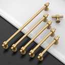 Amerdeco 10 Pack Champagne Bronze Cabinet Pulls 5 Inch(128mm) Hole Center Drawer Pulls Cabinet Hardware Kitchen Cabinet Handles for Bathroom Dresser Pulls ZH0069