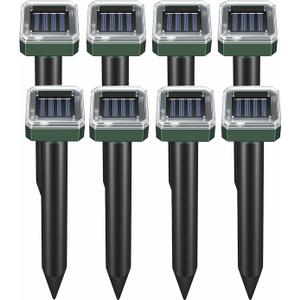 Mole Repellent Solar Powered, 8 Pack Waterproof Ultrasonic Gopher Vole Repellent Outdoor, Rat, Squirrel, Skunk, Repellent for Lawn Garden Yard (7)