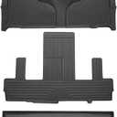 Cartist Floor Mats and Cargo Liner Fit for Chevy Suburban & GMC Yukon XL 7 Seats 2021 2022 2023 2024 2025 Accessories All Weather Floor Cargo Liner Carpet TPE Heavy Duty (2nd Row Bucket Seats) (Full Set(Chevy Suburban/GMC Yukon XL 7 Seats))