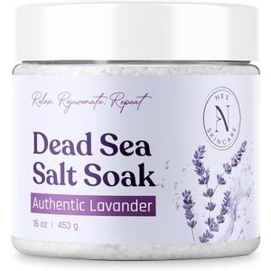 Dead Sea Salt for Soaking  100% Pure Scented Bath Salt for Muscles, Relaxation & Detox - 16 oz Natural Epsom Salt for Bath Soak, Body Scrub & Skin Softening