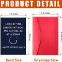 11 x Funny Fathers Day Card from Daughter, Son or Kids Hilarious Fathers Day Gift for Stepdad Greeting Cards - Bonus Dad Card - Premium 5x8 Cardstock with Envelope Blank Inside for Personalized Message